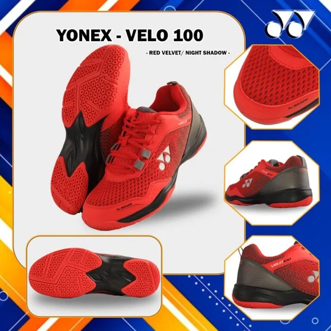 Giày cầu lông Yonex Velo Red chính hãng 8 Giày cầu lông Yonex Velo Red chính hãng - Ảnh 8