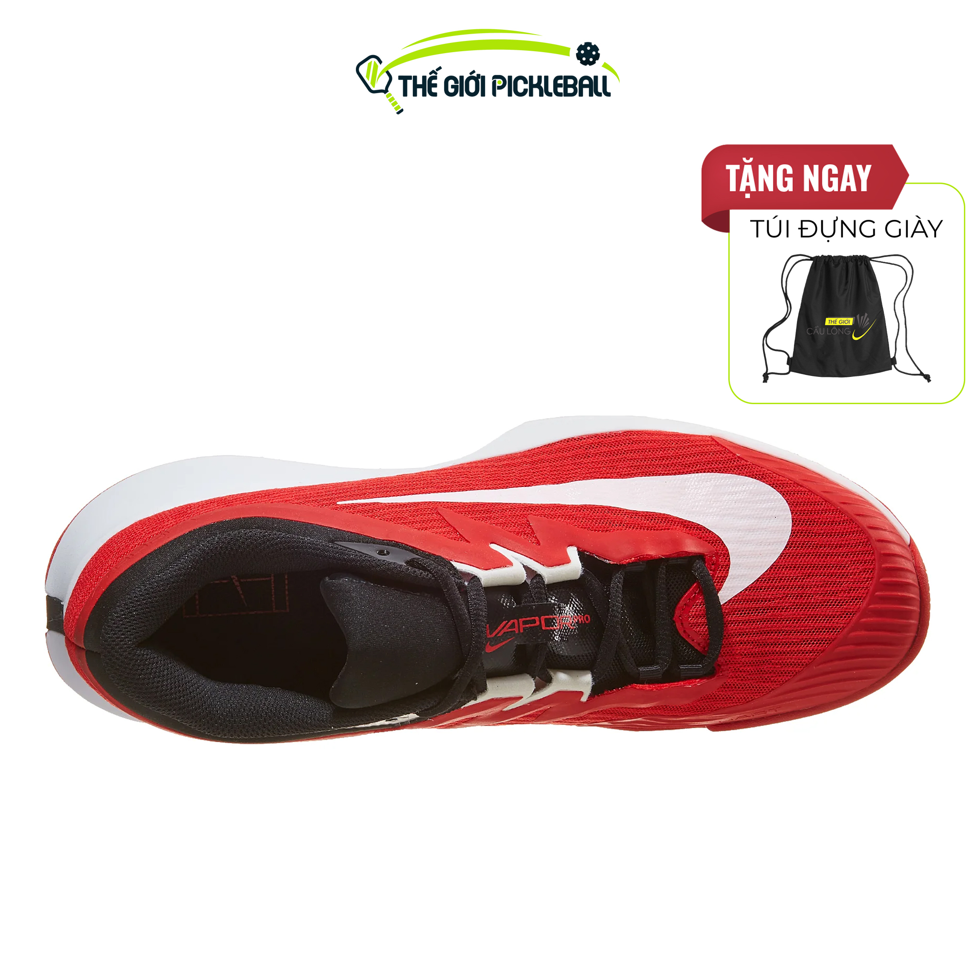 Giày Pickleball Nike Vapor Pro 3 Red/Black chính hãng - FZ2161-600 4 Nike Vapor Pro 3 Red Black (4)