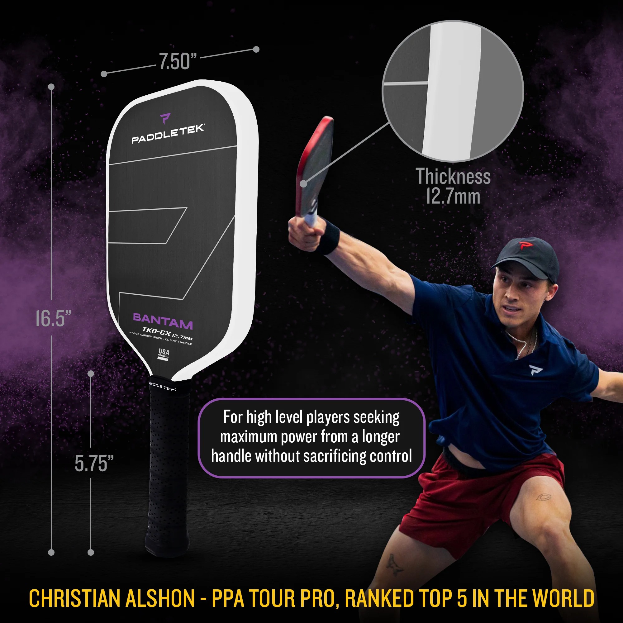 Vợt Pickleball Paddletek Bantam TKO CX 12.7 - Chính Hãng 14 3-image-1-1.jpeg