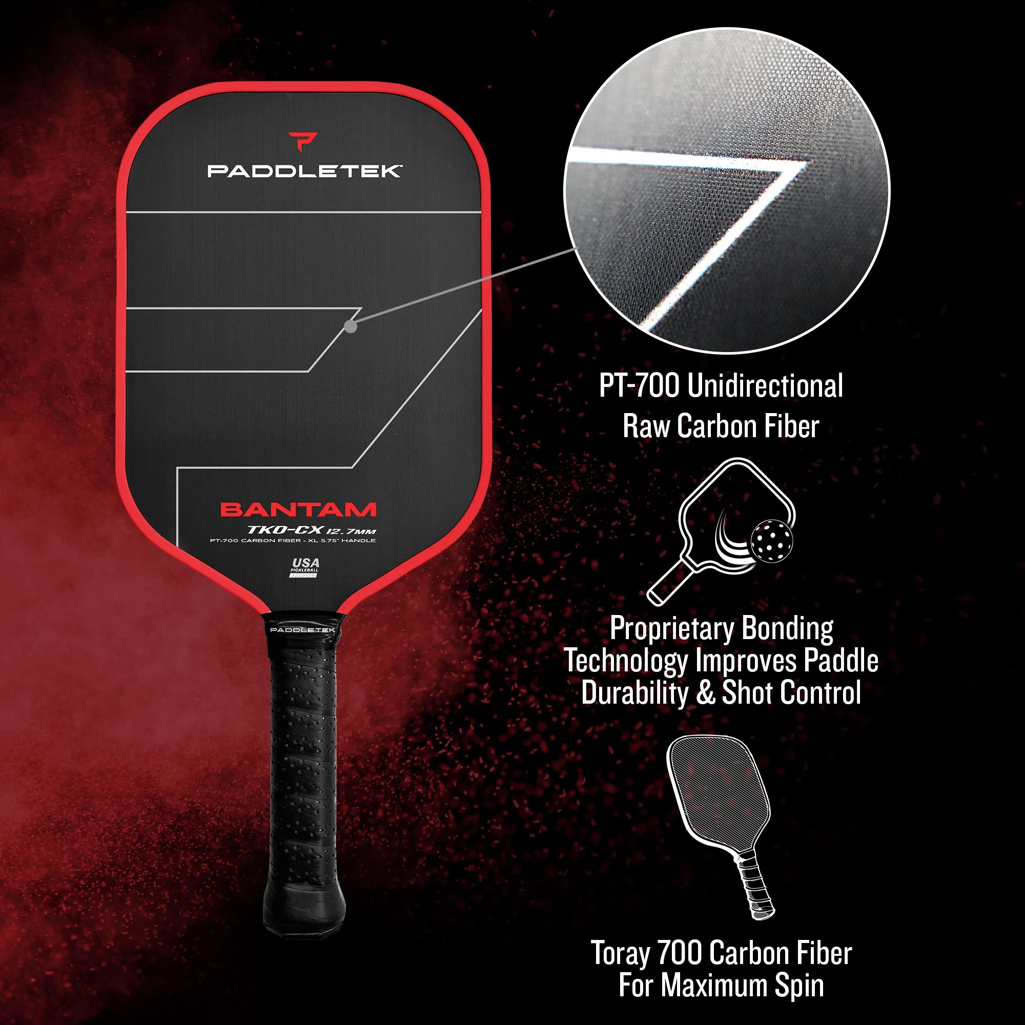 Vợt Pickleball Paddletek Bantam TKO CX 12.7 - Chính Hãng 4 5-image-3.jpeg
