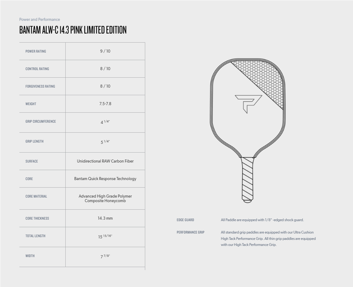 Vợt Pickleball Paddletek Bantam ALW C 14.3 Pink Limited Edition - Chính Hãng 4 Updated_brochure_inside_09.24_copy.png