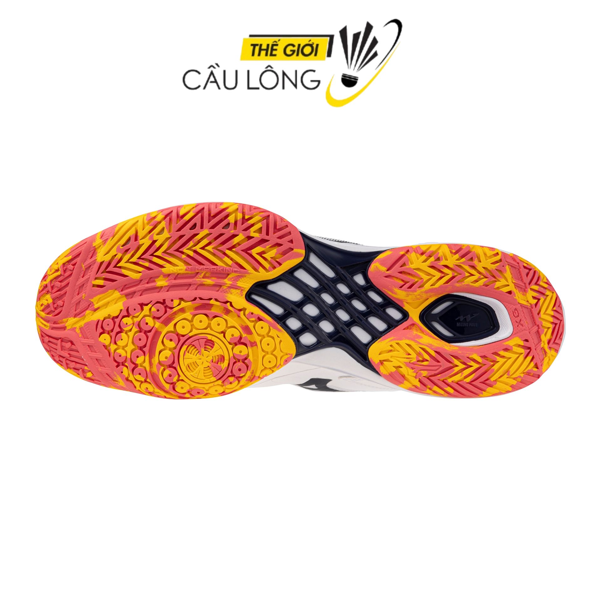 Giày cầu lông Mizuno Wave Claw 3 (71GA244335) chính hãng | Màu trắng cam đỏ năng động 5 2