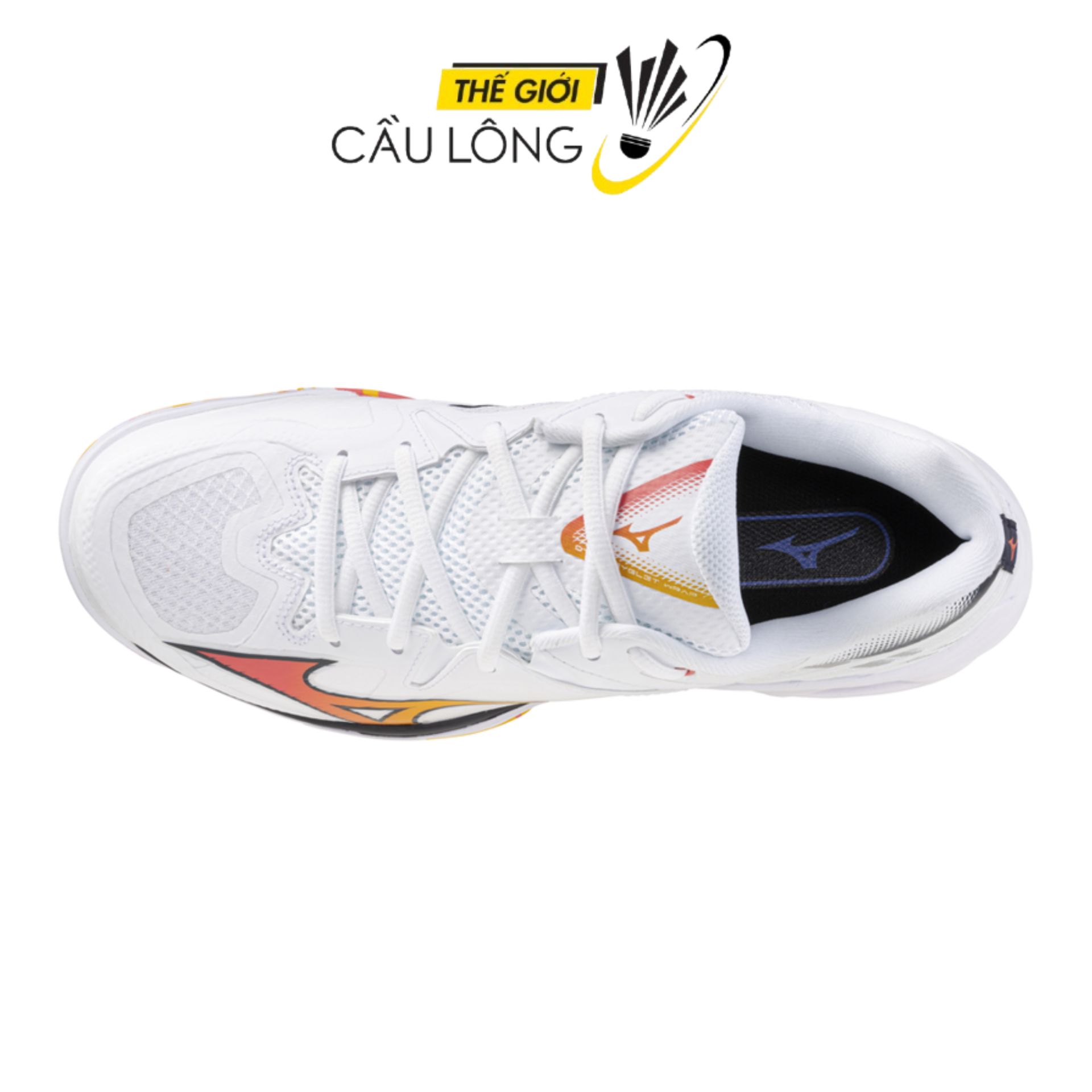 Giày cầu lông Mizuno Wave Claw 3 (71GA244335) chính hãng | Màu trắng cam đỏ năng động 3 4