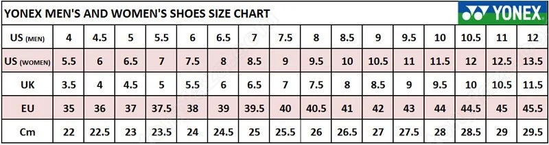 Bảng size giày yonex